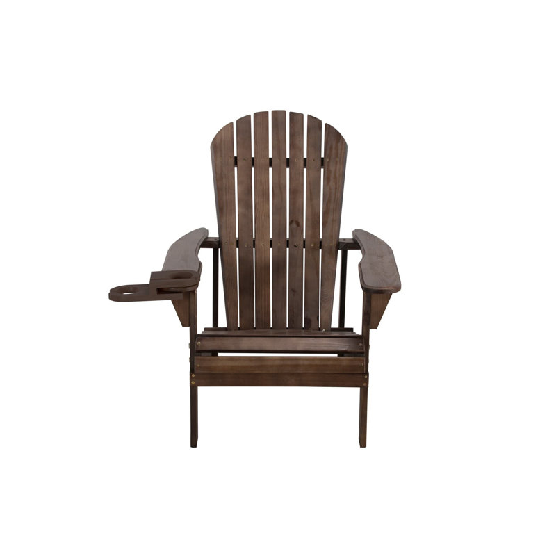 Artiana Pine Outdoor Adirondack Chair, Dark Brown