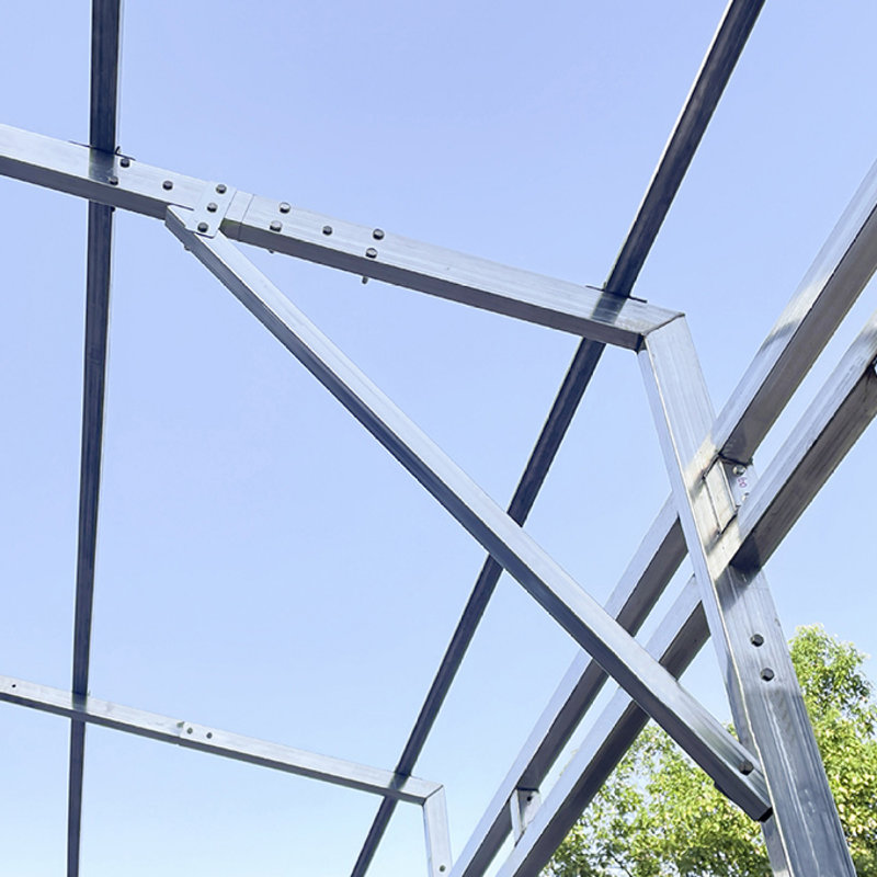 Remise de garage en acier durable, solution de rangement en métal spacieuse pour la maison et les véhicules
