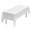 Nappes blanches pour tables rectangulaires, paquet de 6, 60 x 102 pouces, vêtements de table réutilisables et lavables à la machine, housses de table en tissu de polyester infroissable pour mariage, fête, banquet