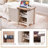 Clairese 24'' Tall  Farmhouse End Table With Charging Station, Wood Nightstand With Adjustable Shelf, Built-In Outlets-2028045815