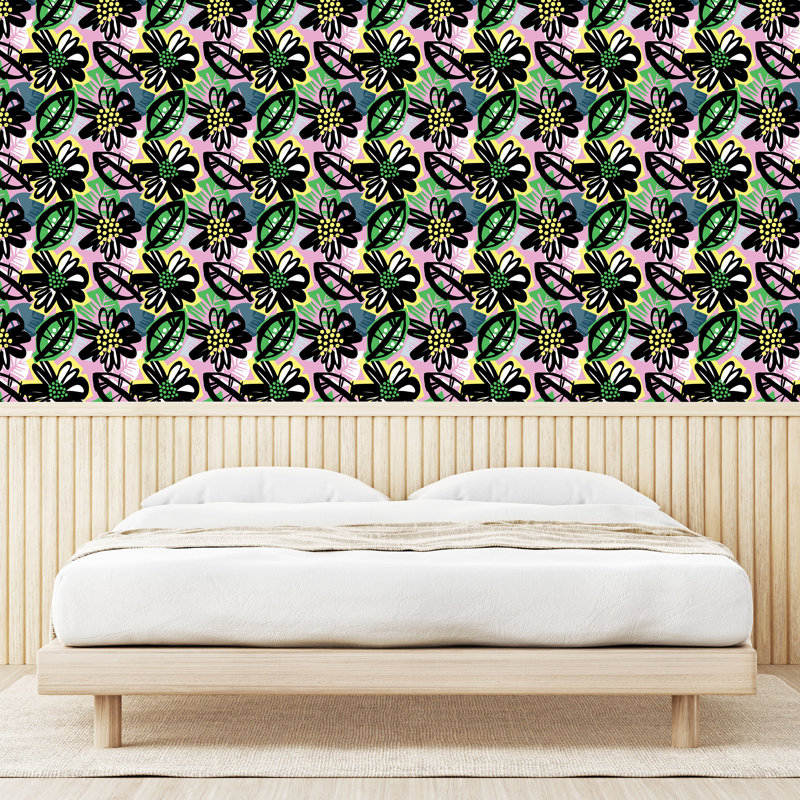 Rouleau de papier peint adhésif Ilayna, L 13 po x L 100 po