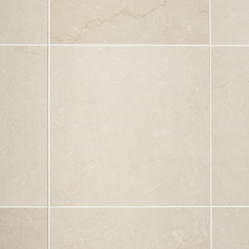Botticino 18 In. X 18 In. Marble Floor And Wall Tile (13.55 Sq. Ft. / Case), Polished Beige