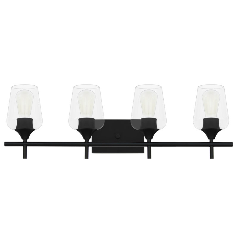 4 - Light Dimmable Vanity Light, Black