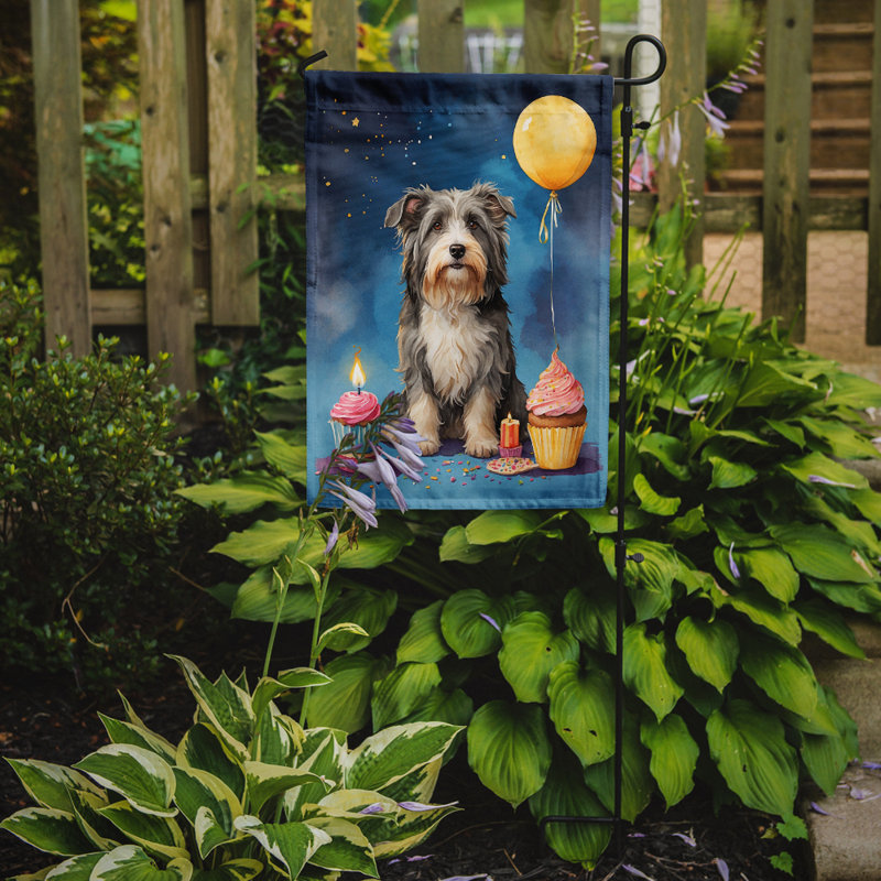 Drapeau de jardin «Happy Birthday», Colley barbu