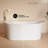 Cascade 66" Double Slipper Soaking Freestanding Bathtub In Glossy White, Drain Included