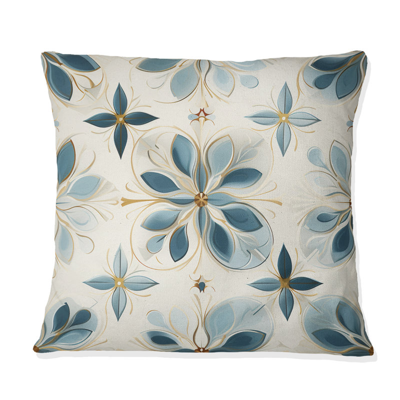 Mosaïque maltaise - Coussin Abstrait corail multicolore abstrait - Coussin, H 16 po x l 16 po