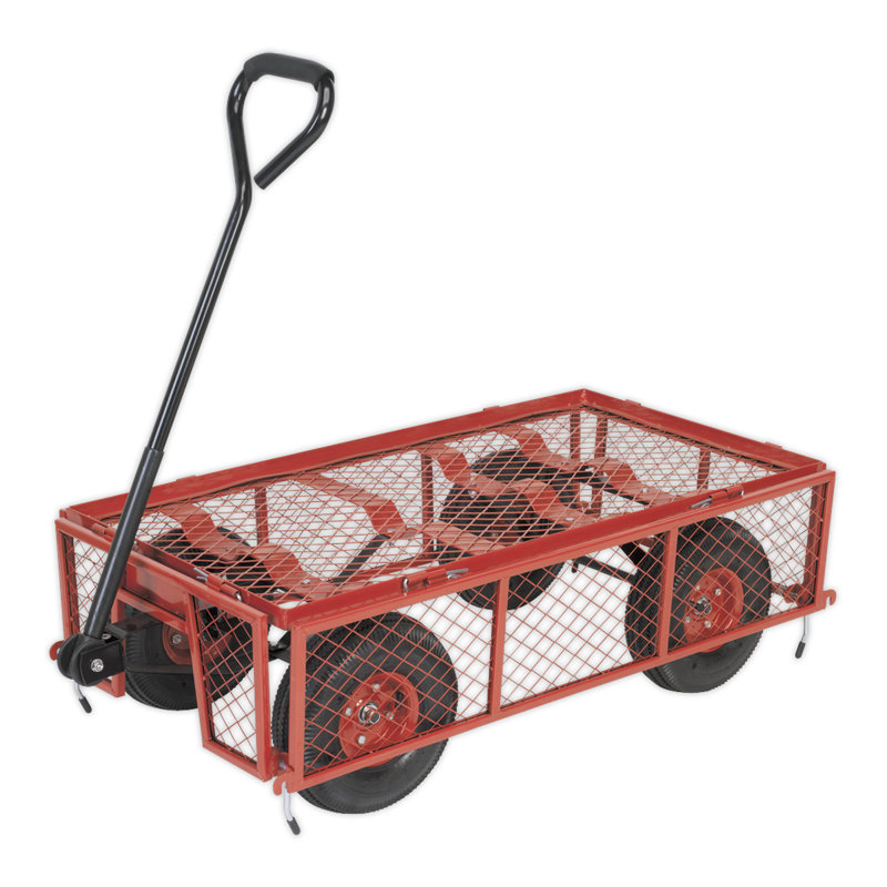 Bevin 57cm H x 105cm W x 17cm D Folding/Removable Sides Platform Trolley
