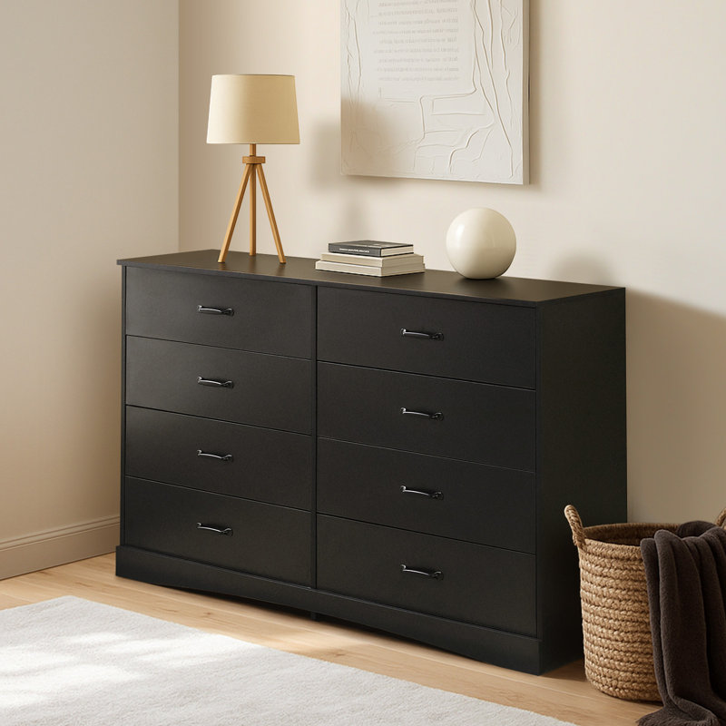 140 cm W Chest of 6 Drawers, Black