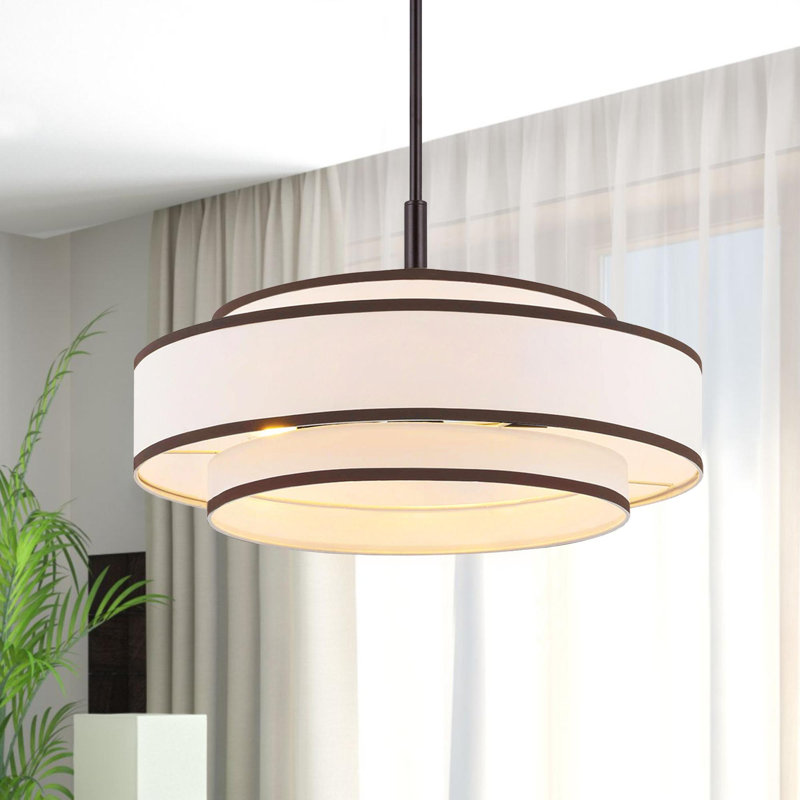 Lustre tambour 5 lumières Aasim, Bronze