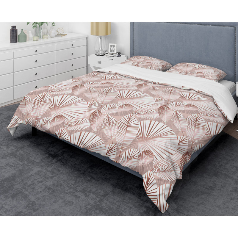 Ensemble de housse de couette tropical iv de style mid-century, Housse de couette très grand + 2 taies décoratives