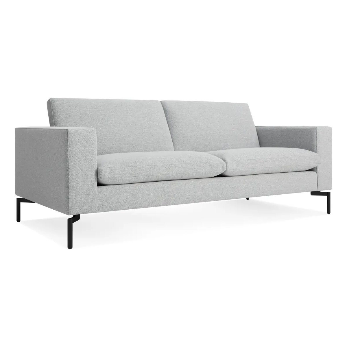 New Standard Upholstered Sofa, Black, Maharam Mode in Intaglio Crossweave, 32" H x 78" W x 35" D