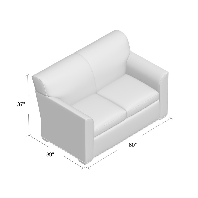 Brunswick Loveseat, Laurel Blue, Café