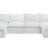 Boneless 6 - Piece Upholstered Chenille Modular Sectional Sofa with Removable Ottoman– Fully Compressed, No Assembly Required-293260421