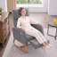 Fauteuil inclinable moderne en chenille avec repose-pieds, fauteuil à bascule manuel avec appui-tête réglable et repose-pieds à bouton-poussoir-134702820