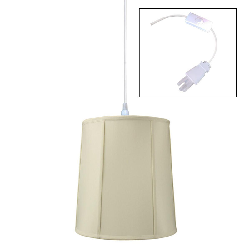 1 - Light Single Pendant, Eggshell