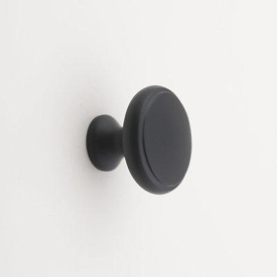 Madelyn Carter Elizabeth Solid Brass Cabinet Hardware, 1.5" Matte Black Cabinet Knob