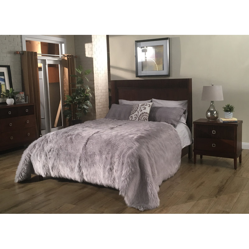 Machine Woven Coverlet, Full Bedspread, Gray