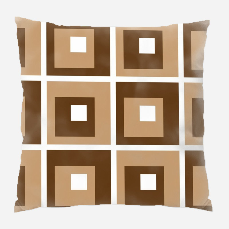 Coussin design, Brun