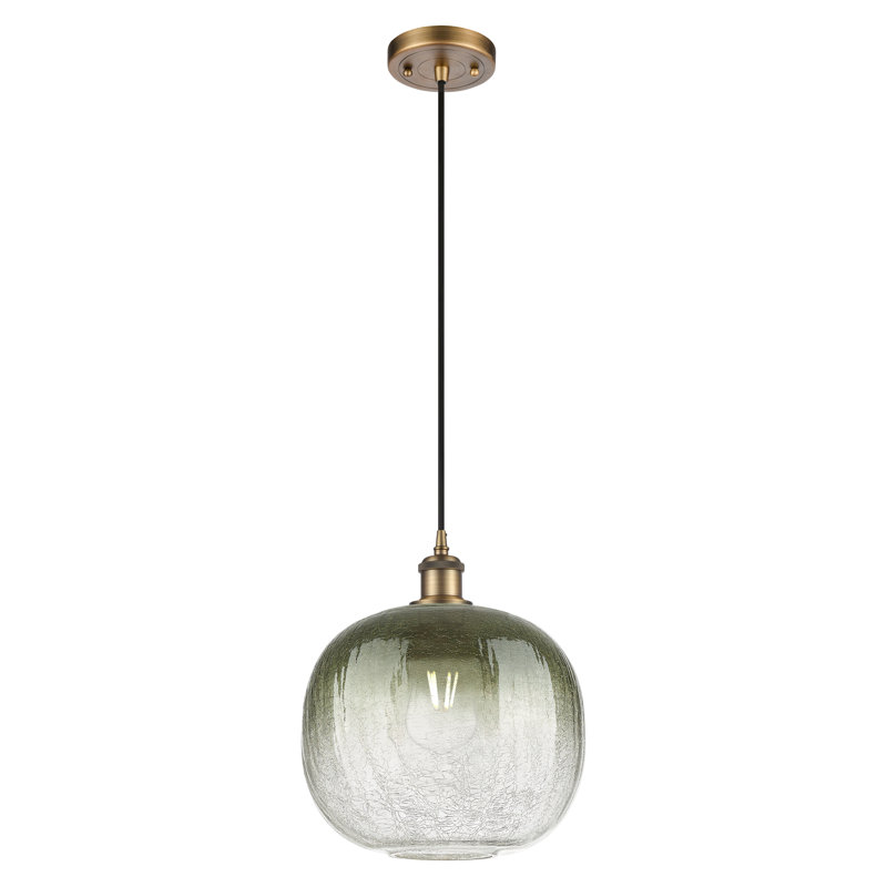 Ballston - Culpepper - Mini-luminaire suspendu à cordon 1 lumière 11 po, Laiton brossé, Ardoise
