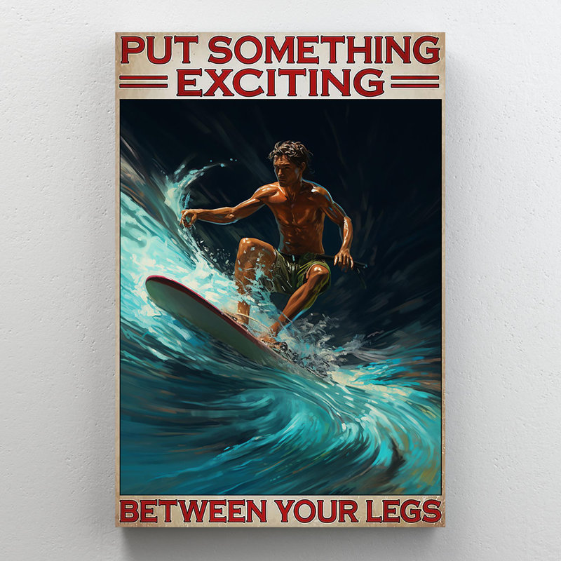 Surfing Put quelque chose excitant - 1 pièce de surf rectangulaire, H 36 po x l 24 po x P 1,25 po