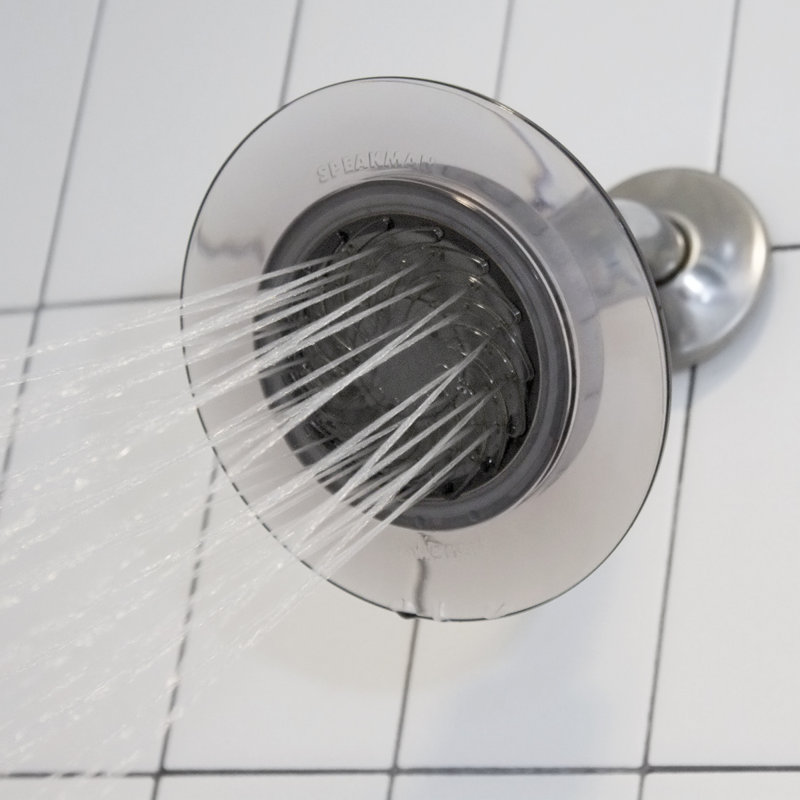Smokey Gray Low Flow Fixed Shower Head with TempoFlo Technology