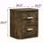 Rustic Walnut 2-Drawer Nightstand