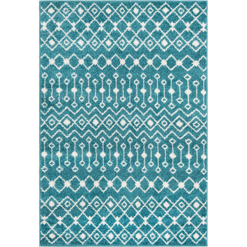Geometric Indoor Rug, Rectangle 4' x 6'