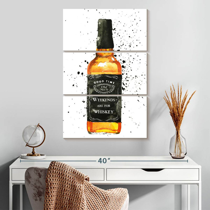 Weekends Are For Whiskey, 32" H x 20" W