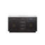Meuble-lavabo double en chêne noir 60 po X P 22 po D, avec plateau en quartz blanc
