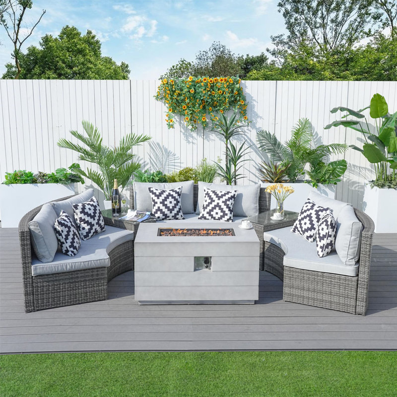 Direct Wicker Mill Outdoor Patio Conversation Furniture Set
