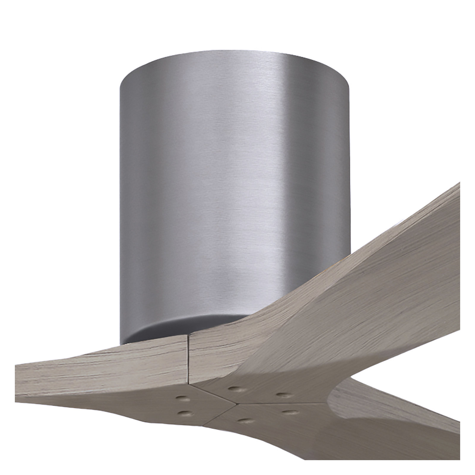 Olivier 3 Blade Ceiling Fan, Brushed Pewter, Gray Ash Tone, 52"