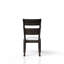 Chaise d'appoint de couleur chocolat avec assise rembourrée et structure en échelle