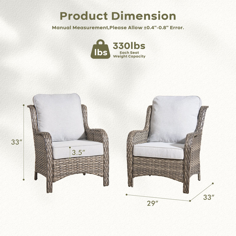 Chaise de patio avec coussins Gretna, Gris clair, gris