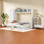 Lit escamotable peu encombrant avec rangement intégré, MDF blanc, maison moderne