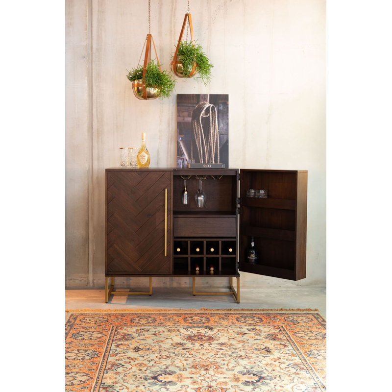 Solid Wood Bar Cabinet