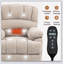 Fauteuil inclinable électrique en chenille de 23 po de large à dossier haut avec massage par vibration 8 points et chauffage lombaire pour un confort ultime-563565148
