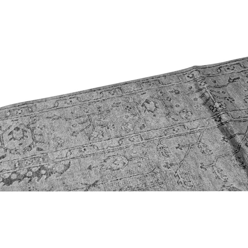 Oriental Area Rug in Light Gray