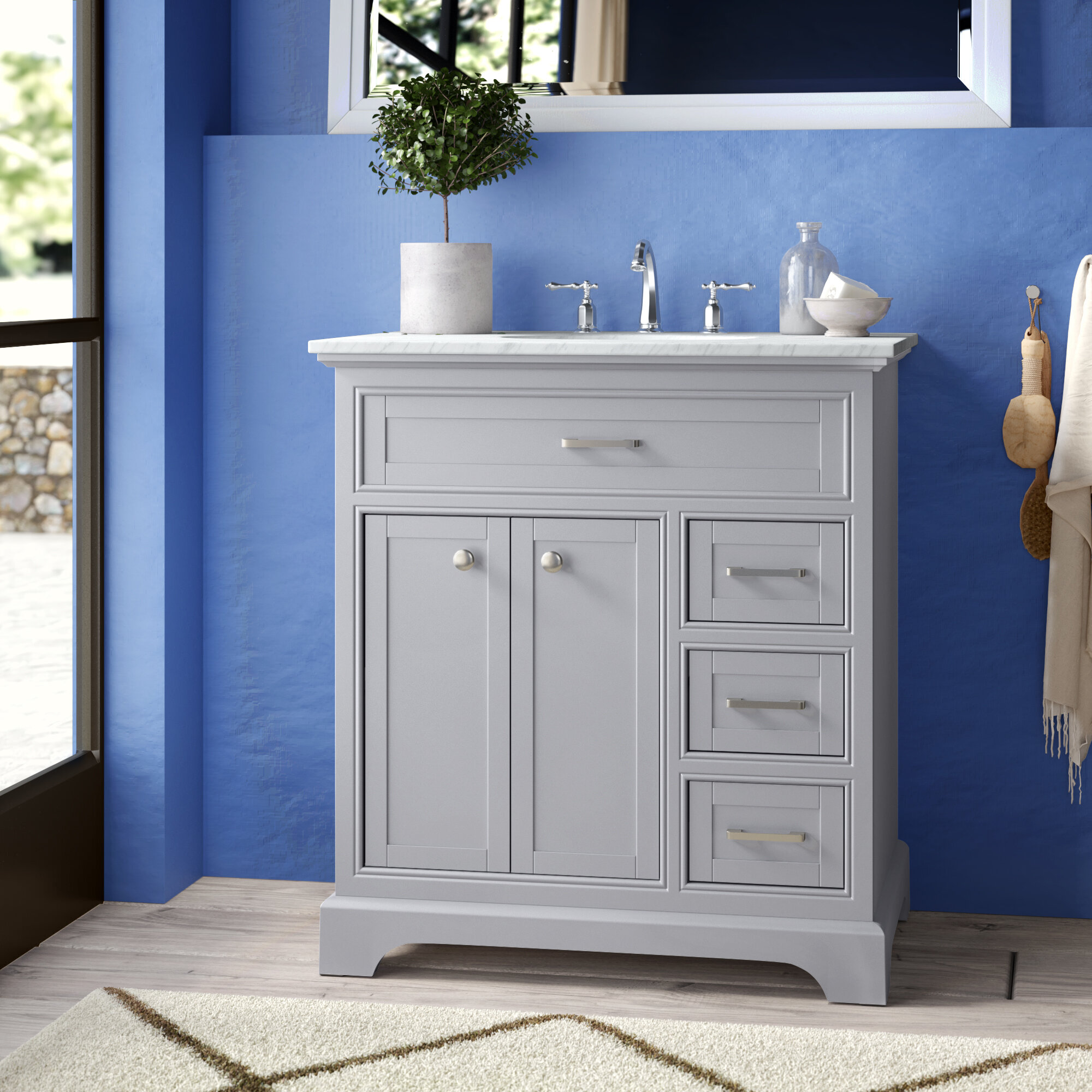 32 inch bathroom vanity deals with drawers