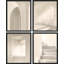 Mid-Century neutre, impression encadrée 4 pièces-90605142-90605145