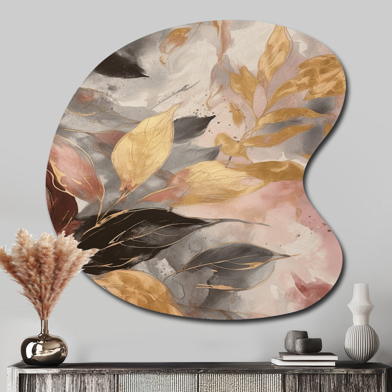 Art mural asymétrique en métal Hedy, H 33 po x l 33 po