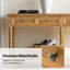 Console à 2 tiroirs en bois massif avec tablette de rangement Jeremie-433568194