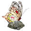 Lampe de table Butterfly Tiffany 9,8 pouces de hauteur en verre coloré pour petits animaux