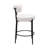 Woker Modern Sherpa Counter Height Stools Set of 2, Uphsoltered 26" Seat Height Barstools with Brushed Brass Metal Legs Round Low Back Kitchen Stools with Footrest for Dining Room,-236117405