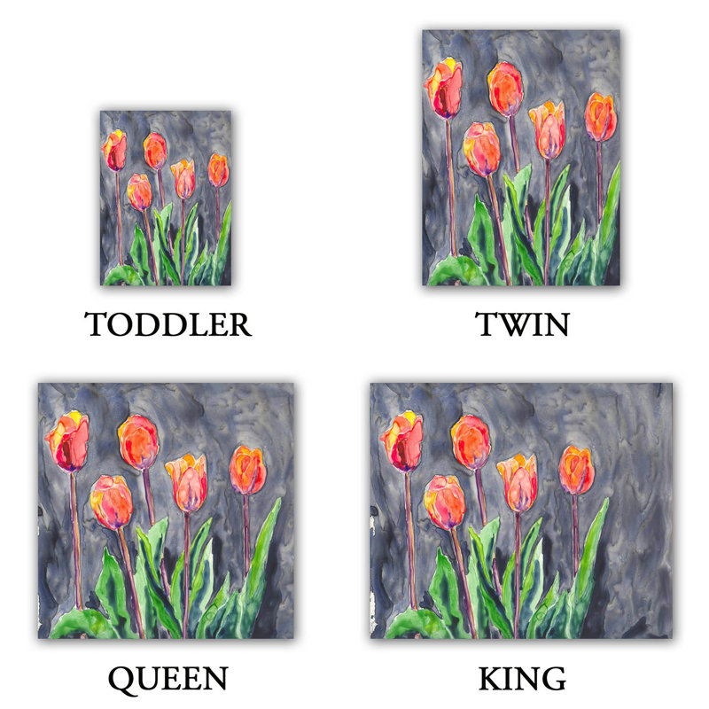  Housses de couette en microfibre Brazen Design Studio Tulips, Grand