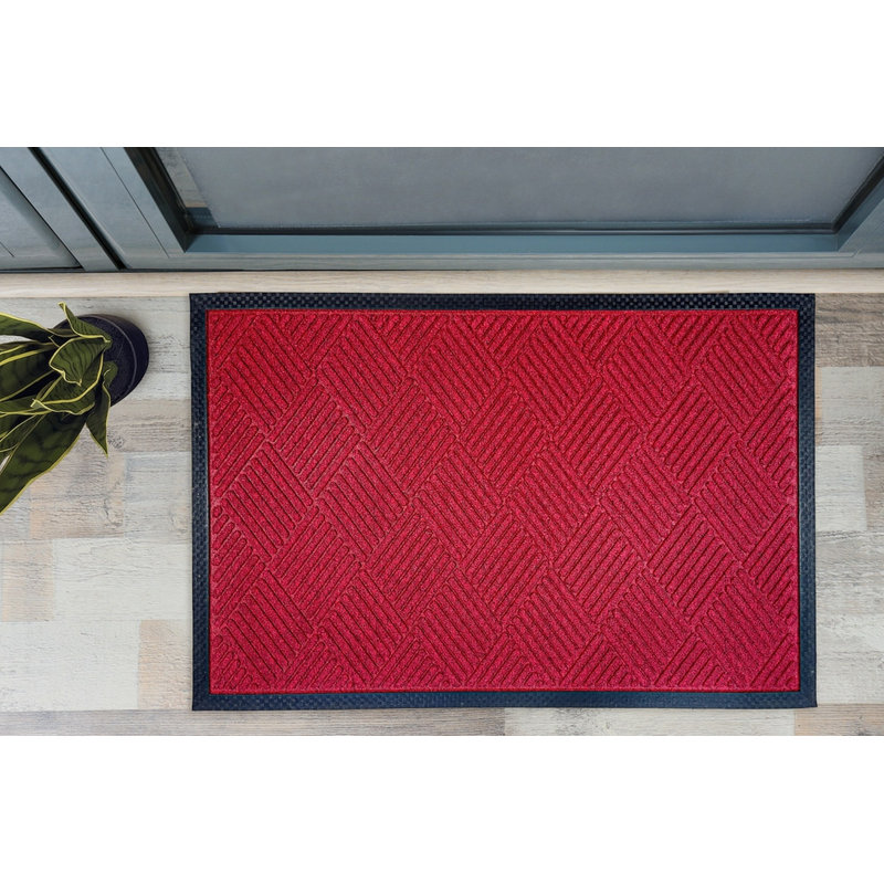 Zoeey Commercial Non-Slip Outdoor Door Mat, Maroon, 24" W x 36" L
