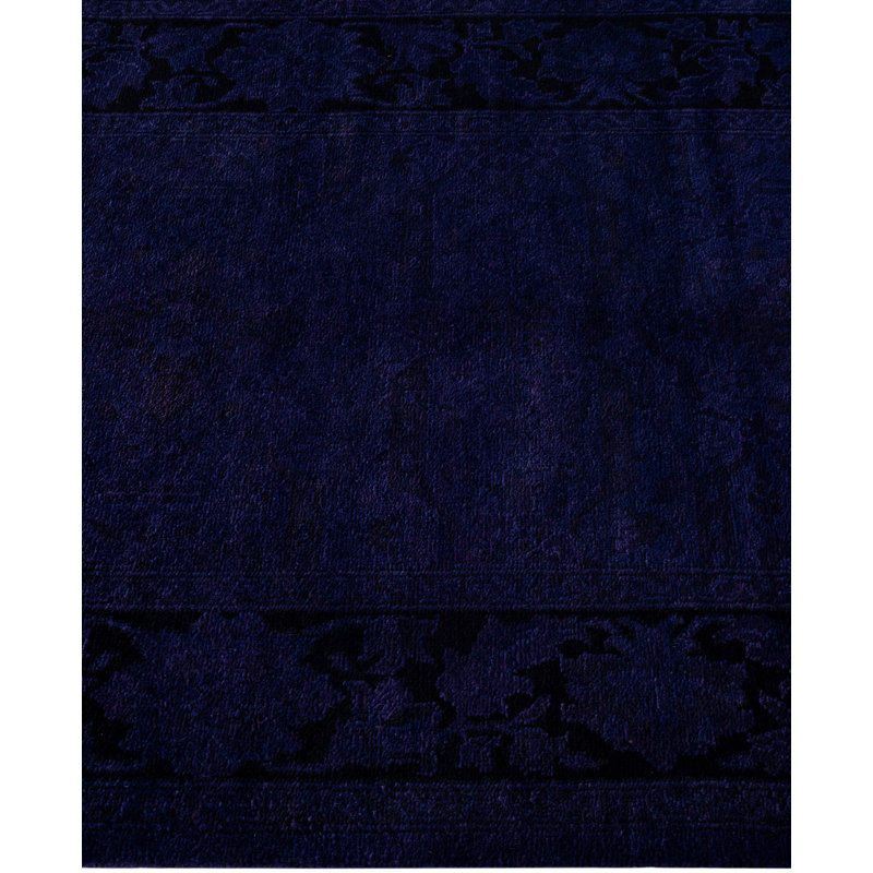 Overdyed One-of-a-Kind 2' 6" X 14' 1" Hand Knotted Area Rug