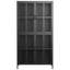 Armoire en métal avec tablettes réglables, dispositif de basculement, spacieuse pour les salles à manger, grands compartiments de rangement noirs, pieds stables, utilisation dans la chambre à coucher