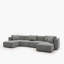Ensemble de canapé modulaire Zola, chenille gris Zola-17018495