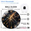 Clock Face With Galaxy Explosion Art - 12'' Modern Glass Wall Clock