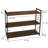 Gateshead Jamestown Wide 3 Shelf Open Storage Bookshelf Rustic Wood Grain and Metal-1519164321